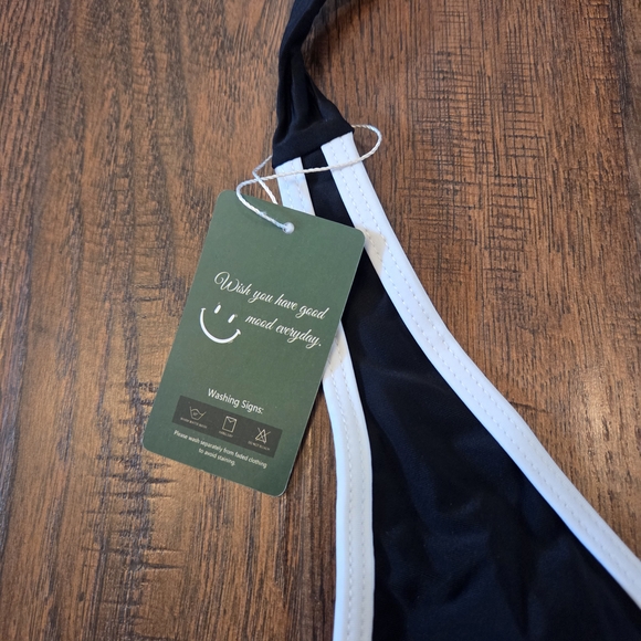 Swimall One Piece Swimsuit Black with White Trim Womens XL - Picture 4 of 13